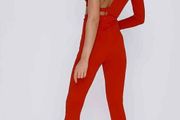 Tall Red Asymmetric High Neck Jumpsuits nw with tags size s