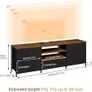 TV Stand Cabinet, TV Unit TV Console Table with 5 Drawers Storage Organizers, Entertainment Center with Open Shelf for Living Room, Bedroom (Black) Image 4