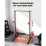 Power Cage Squat Rack, Multifunctional Power Rack Home Gym, Strength Training Workout Equipment with 4 Band Pegs, Adjustable J-Hooks & Safety Bars for Barbell Squat Bench Press Pull-Up Image 4