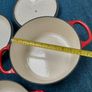 2x Crofton iron cast casserole pots in red Image 4