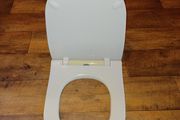 D-shaped toilet seat