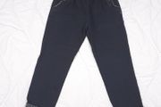 Celia Black Elastic Waist Straight Leg Stretch Trousers Moon Pattern Pocket Trim 10-12UK/38-40EU