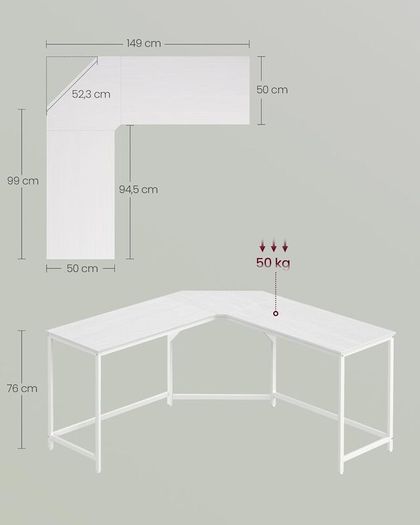 New Maple white office desk - FREE P&P