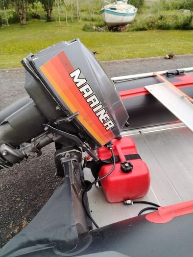 Gladiator 370 Inflatable Boat, Mariner 20hp & Trailer Package