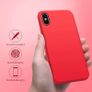 Liquid Silicone Case For iPhone X / XS Luxury Thin Soft Phone Cover New Red - FHT5IPXLK Image 3