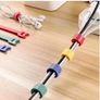 5pcs Wire Loop Hook Ties Cable Straps Green  Reusable Fastening Organizer Adjustable Free inspection Image 2