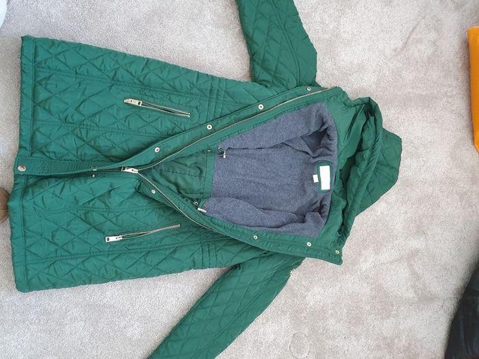 Michael Kors forest green quilted coat