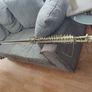 Vintage Brass Style Extendable Curtain Pole with Corded Track System Image 2