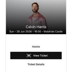 Swapping calvin harris ticket malahide