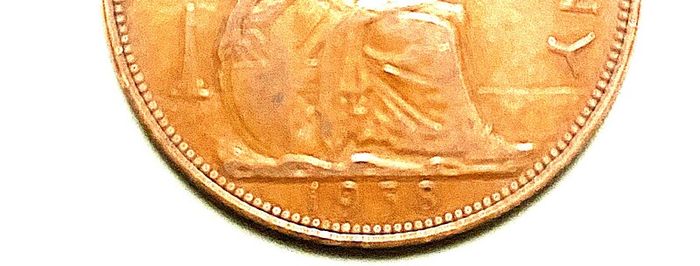 UK Penny, George V1 from 1938