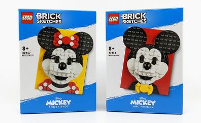 LEGO Mickey Mouse (Set 40456) & Minnie Mouse (Set 40457)