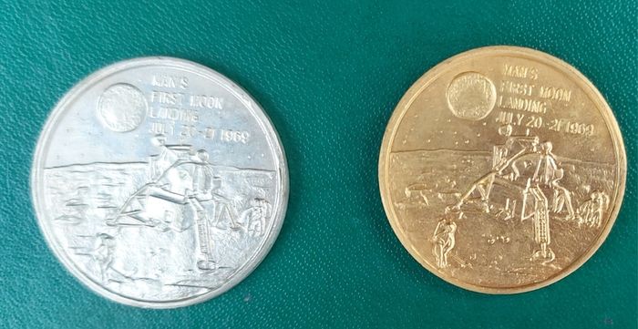 Apollo 11 1969 Moon Landing Coins In Extremely Fine Condition