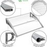 NEW SALE Front Door Canopy Outdoor Awning, Rain Shelter for Back Door, Porch, Patio, Window, 120 x 80 cm Image 3