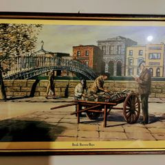 Vintage Print Book Barrow Boys Dublin   Hapenny Bridge  by Lynch