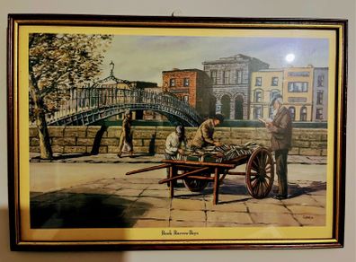 Vintage Print Book Barrow Boys Dublin   Hapenny Bridge  by Lynch