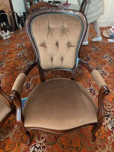 French Victorian Solid Mahogany chair set
