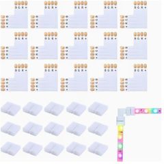 30pcs 4-Pin LED Connectors 10Mm L-Shape Solderless Connector Kit Heat Resistant RGB LED Light Strip Connectors Quick Connector Solderless Unwired for 10Mm SMD5050 Multicolour Strips Splice Extend