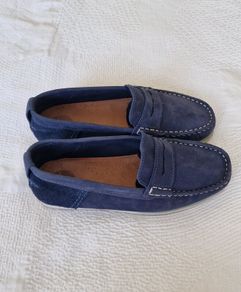 Zara boy's Navy suede shoes size UK1 (Eur 33)