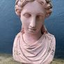 Large Vintage reconstituted stone Greek lady bust Image 2