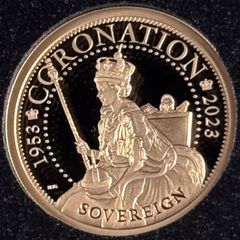2023 Gold Sovereign 'Anniversary of the Queens Coronation' (8gm) Coin