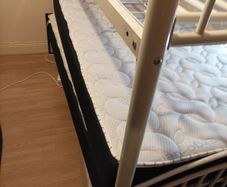 White bunk bed