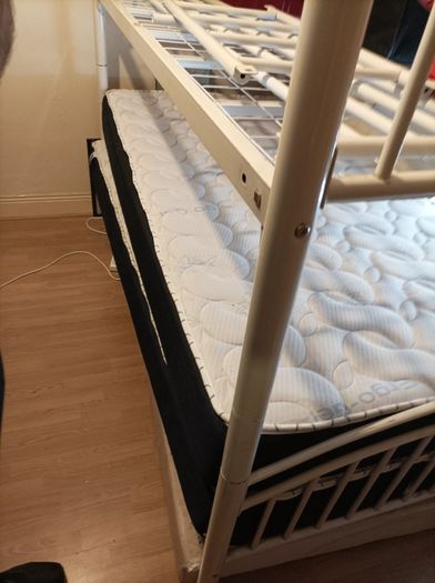 White bunk bed