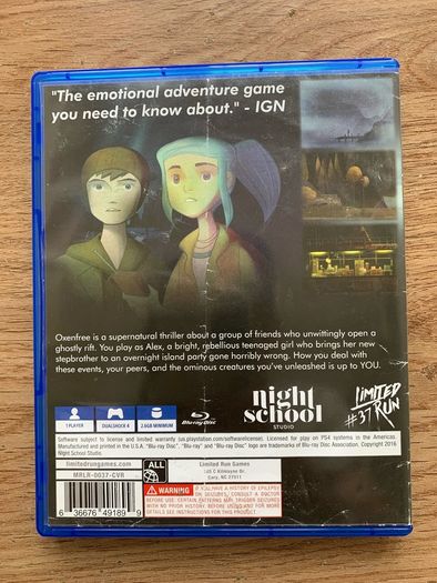 Oxenfree ps4 limited run