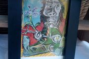 framed Picasso postcard print