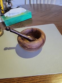 Pestle and mortar hardwood