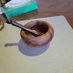 Pestle and mortar hardwood