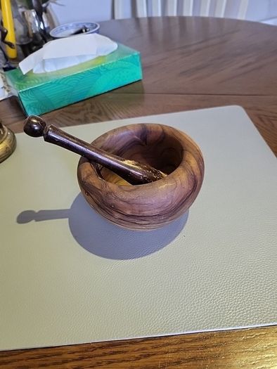 Pestle and mortar hardwood