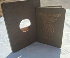 WW11 Harland  And Wolff Work Permit