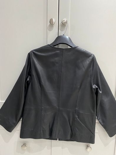 Danish designer womens brand Pieszak black lambs luxury leather jacket BRAND NEW