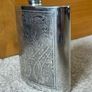 Scottish Piper Pewter Flask with Celtic Design Image 2