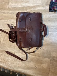 Saddleback lge leather messenger satchel