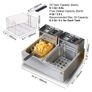 Commercial Electric Deep Fryer, 24L Large Capacity Electric Countertop Fryer with Dual Removable Basket, 5000W Stainless Steel Dual Deep Fryer for Kitchen, Restaurant and Commercial Use, Silver Image 3