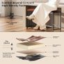 Bar Stools, Bar Chairs, Counter Height Kitchen Counter Stools with Footrests, Synthetic Leather Mid-Century Modern, 25-Inch Tall, for Kitchen, Dining Room, Counter, Cafe Image 6