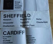 1970s British Railways Passenger Coach Destination labels (FREEPOST)