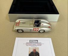 Mercedes 300 SLR 1/18 signed by Stirling Moss COA