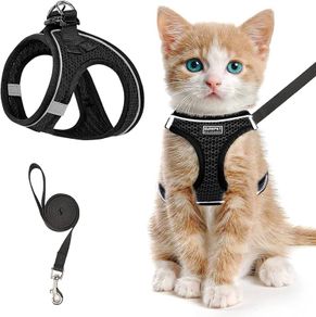 NEW SALE | Cat Harness and Lead Set, Soft Mesh Puppy Harness for Outdoor,Escape-Proof Cat Kitten Harness with Leash
