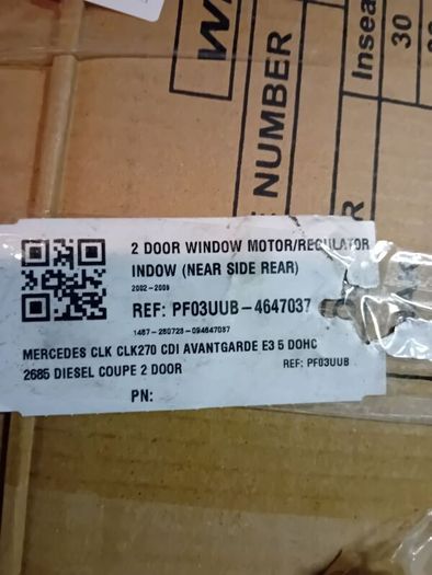 Mercedes CLK window regulator