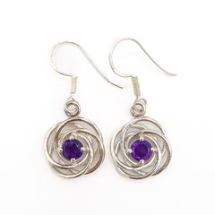 Handmade Sterling Silver And Amethyst Earrings