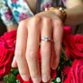 Trilogy Diamond Platinum Engagement & Wedding Ring Set Image 5