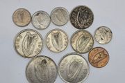 Ireland Mixed Coin Lot Pound Penny 5p 3d Shilling Florin See Pictures