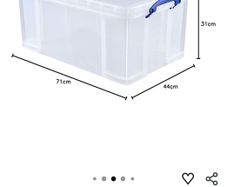 2 Plastic Storage Boxes