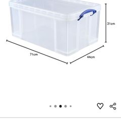 2 Plastic Storage Boxes