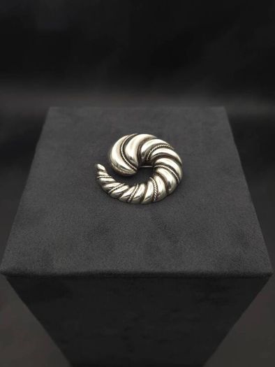 Vintage 925 Sterling Silver Swirl Brooch, Birmingham 1994