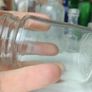479 - Set of 6 Vintage Clear Glass Cork Screw Top Collectible Decorative Bottles Image 5