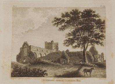 Pair 1792 Antique Prints Dunbrody Abbey