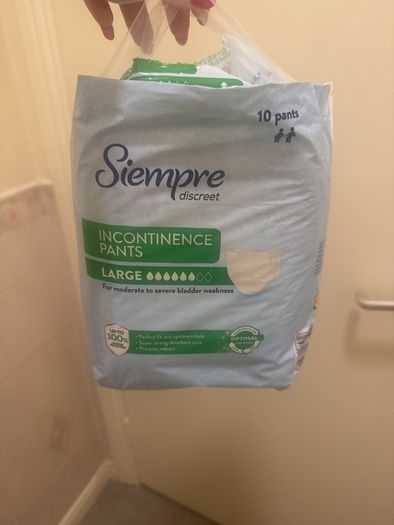 incontinence pants size large
